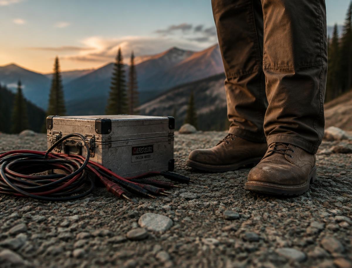 Field test equipment on a Colorado mountain site